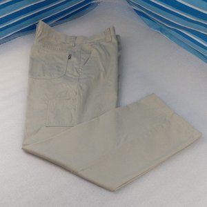Baleno Relaxed Straight Leg Khaki Pants 32x40 Waist=16" Rise=11" Inseam=29"